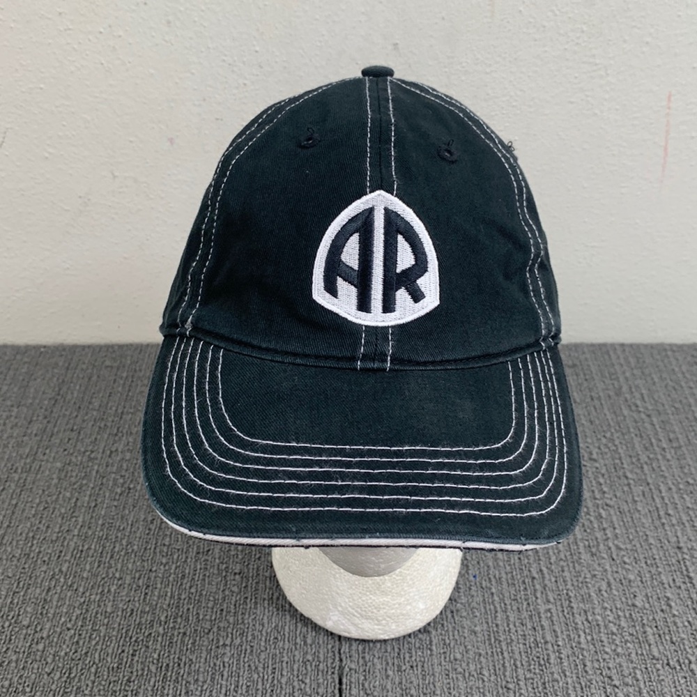 AR Baseball Hat Mens Adjustable Black White Strapback Cap Richardson 325